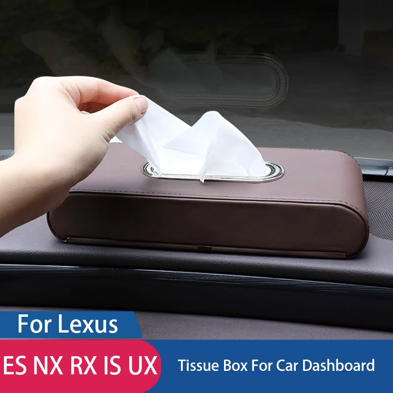 

Microfiber Leather Car Tissue Box For Lexus ES 300H 300 RX 350 450 500 NX 250 350 Auto Interior Goods