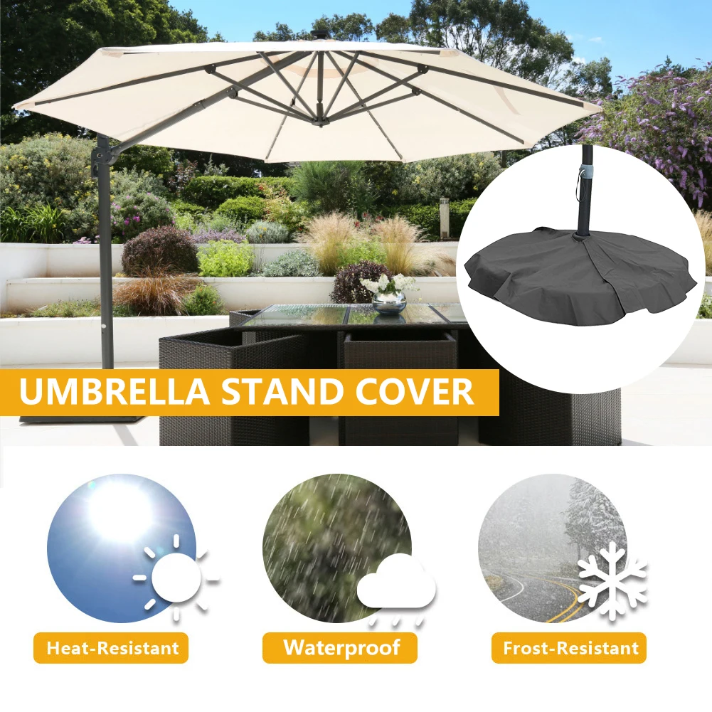 Umbrella Stand Cover Parasol Stands Cover Parasol Base Protector，Patio Umbrella Base Weight Bag Cover Waterproof Sunscreen