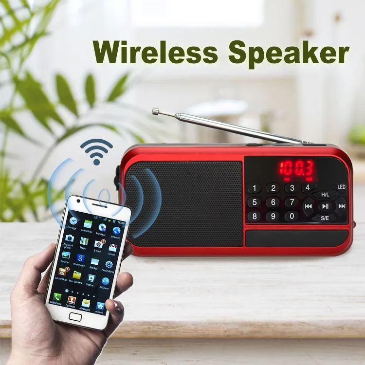 Mini Portable Digital 80 MP3 Music Auto Repeat Rechargeable Battery Led Usb Fm Radio