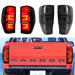 Pair Left Right LED Car Rear Tail Light For Ford Ranger 2016 2017 2018 2019 Car Turn Signal Warning Brake Light Auto Accessories