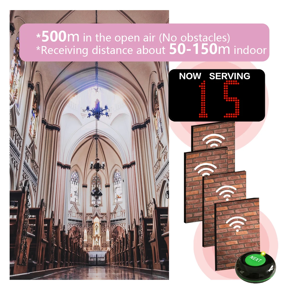 نظام انتظار النداء لإدارة طابور LED مكون من رقميين، آلة تذكرة بزر الاتصال التالي الرقمي لمستشفى بنك الأعمال في المطاعم #5