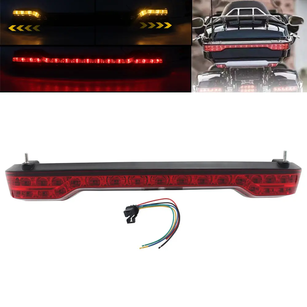 For Harley Touring Road  Electra Glide FLHTK FLTRU 2014-Up Motorcycle Red Rear Tail Light Turn Signals Running Brake Light
