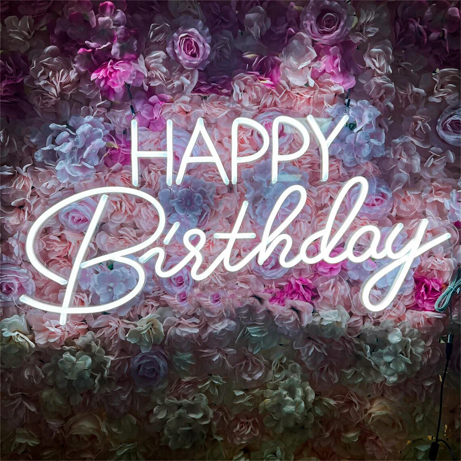 Happy Birthday Neon Sign Birthday Party Wall Decor Dimmable Room Decoration Led Acrylic Lamp For Home Room Bar Birthday Gifts