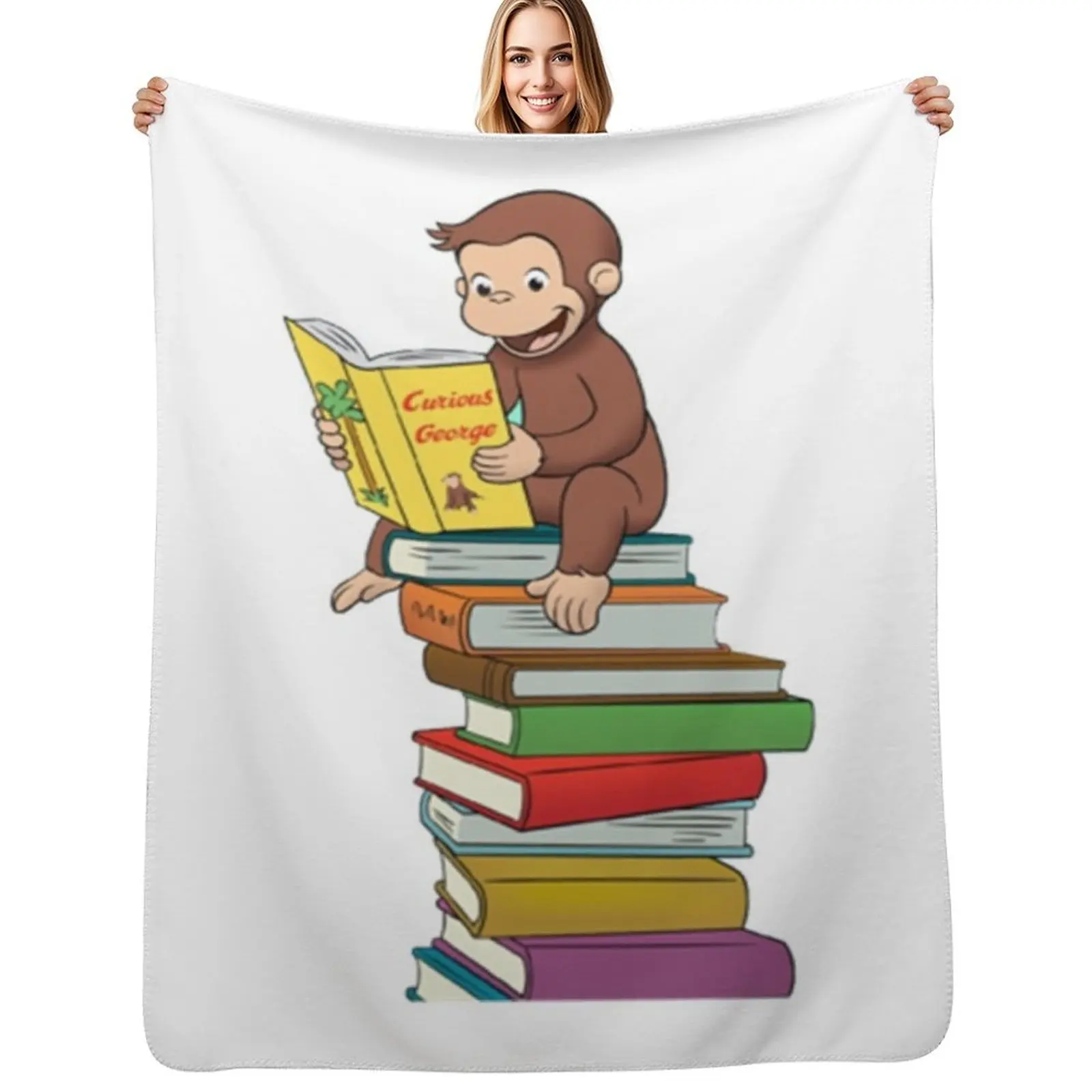 

Curious George Classic Throw Blanket Bed linens heavy to sleep for sofa valentine gift ideas Blankets