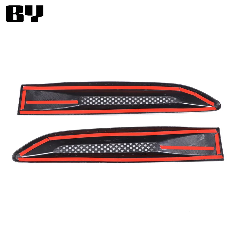 ABS Carbon Fiber/Black For Jaguar XF XE F-PACE Car Side Fender Vent Trim Cover Fender Side Air Outlet Car Accessories 2 Pcs