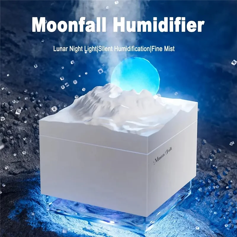 Difusor de aroma ABBN, humidificador de niebla fría, lámpara LED de luna, difusor de aroma de aceite esencial y luz nocturna
