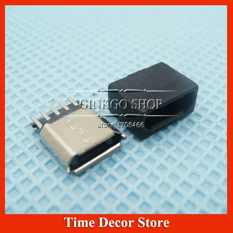 1000sets/lot 2 in 1 Micro USB 5P female jack,Micro USB Connector Tail Charging 5Pin V8 port Soldering wire