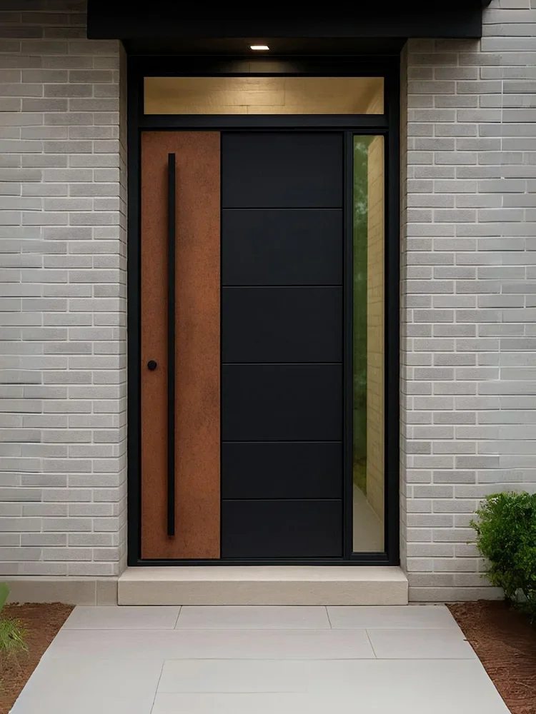 

Modern Entry Pivot Doors Main Front Exterior Apartment Entrance Door Swing Security Door Aluminum House Home Decor Customize