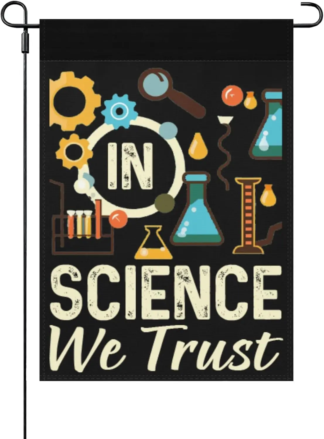 In Science We Trust Yard Flags One Size Double Sided Vintage Small Garden Flag Camping House Flags MME UUV HHM WZZ yyi