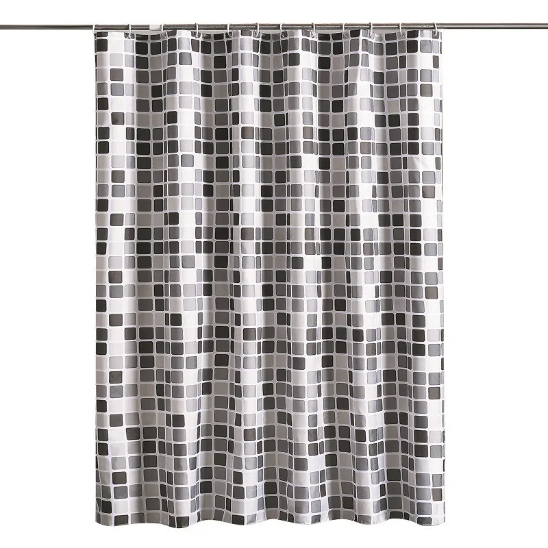 Waterproof shower curtain thickened polyester shower curtain fabric bathroom curtain customization