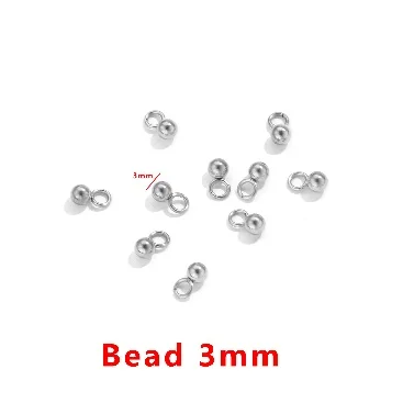 20pcs Stainless Steel Solid Ball Beads for DIY Jewelry Making