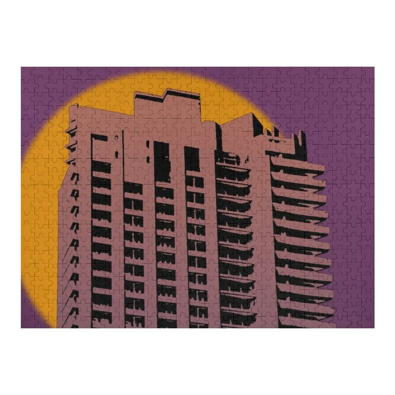 

Lo-Fi Barbican Jigsaw Puzzle Custom Gift Personalized Personalized Baby Object Personalized Toy Puzzle