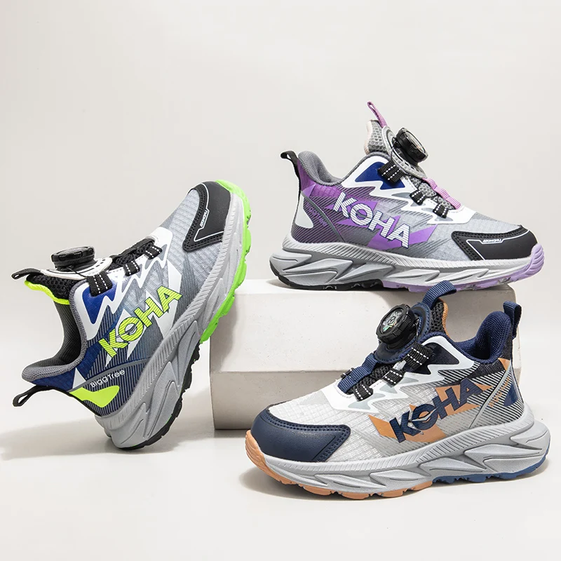 

Autumn Trend Child Brand Sneakers Rotary Button Design Girl Running Shoes Outdoor Lightweight Sports Shoes For Boy Toddler Shoes