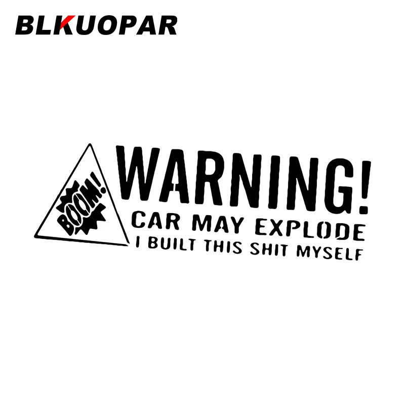 

BLKUOPAR Warning Funny Car Stickers Creative Personality Cute Decal Scratch-Proof Sunscreen Windshield Caravan Car Accessories