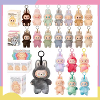 For Labubu Monster Collection Series Blind Box Teddy Vinyl Toy Animated Character Face Doll Mystery Surprise Keychain Kids Gift