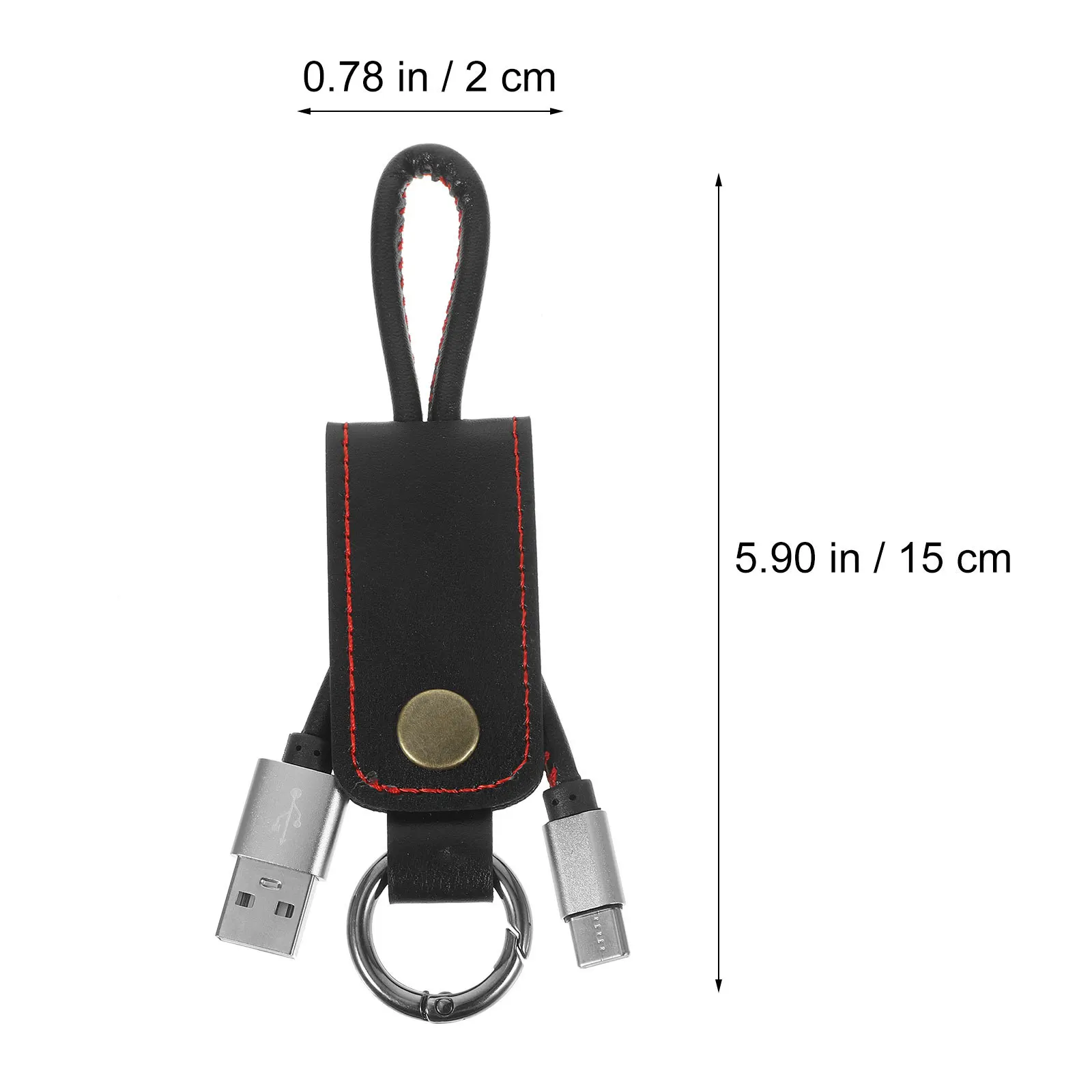 سلسلة مفاتيح من النوع C، كابل USB للشحن السريع، حامل مفاتيح متين ومرن وصديق للبيئة، كابل مزامنة البيانات متوافق