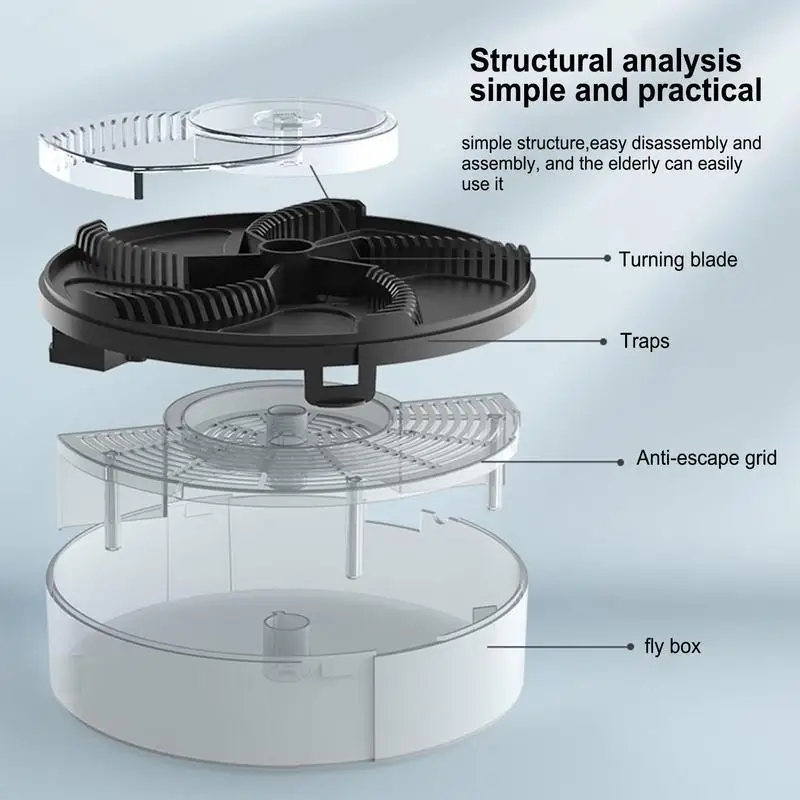 Outdoor Fly Traps Harmless Plug-in Fly Exterminator Tool Fully Automatic Fly Catch Zapper Multifunctional USB Charging Fly