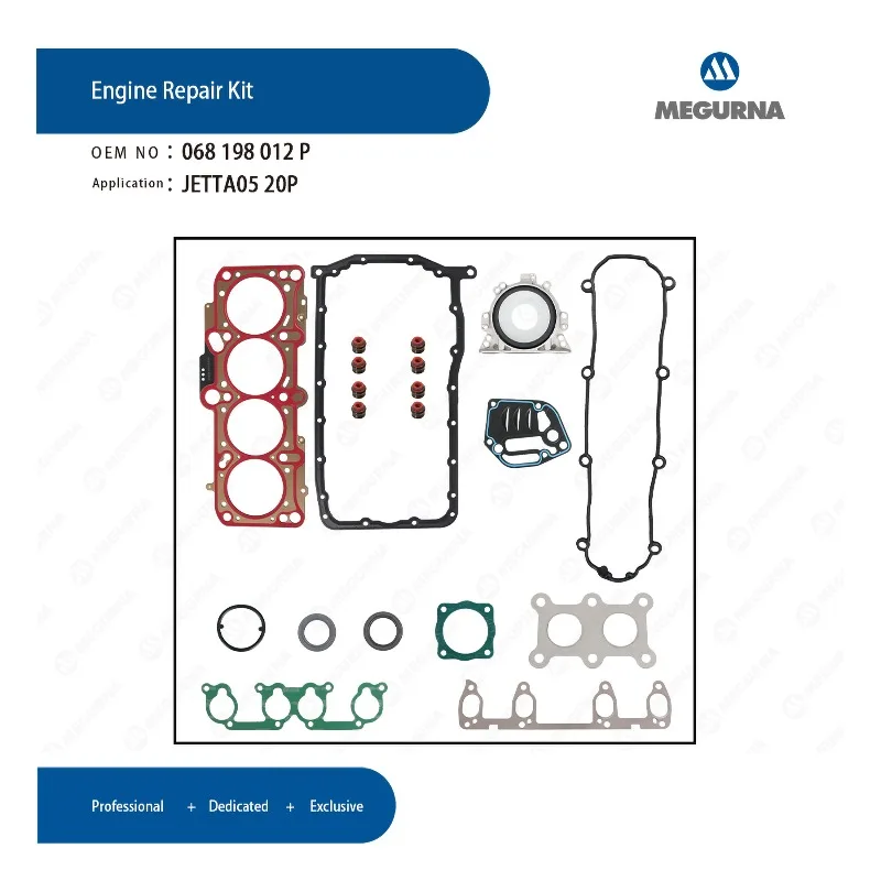 

MEGURNA Engine Part Cylinder Head Full seal Gasket Set Repair Kit Fit 1.6L Gas 2004-2016 for VW Bora caddy golf jetta Sagitar