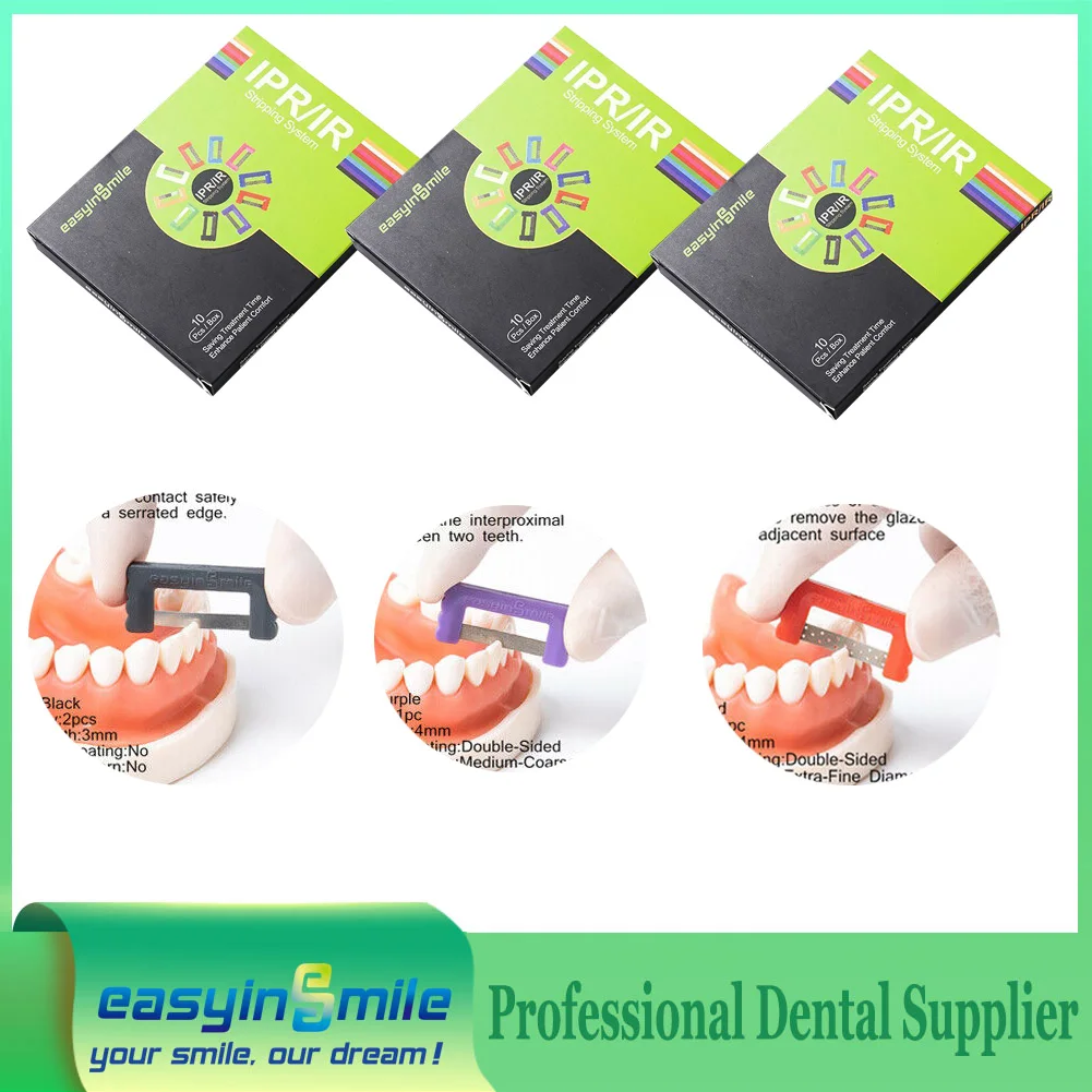 

3 sets Orthodontic Stripping Easyinsmile Dental IPR Kit Interproximal Reduce Strip Tooth Enamel Polishing Reciprocating Saw