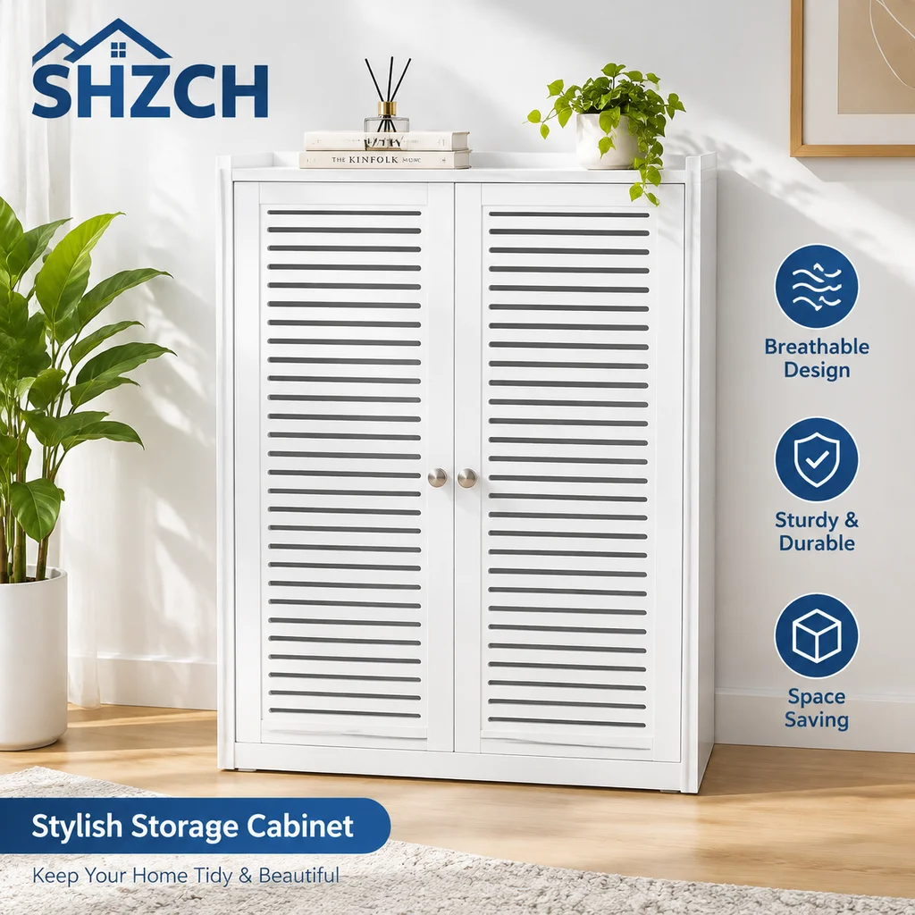 Multi-Purpose Storage Cabinets WiFi Router Organizer Box for Living Room Does Not Block Signals Set-top Cabinet Media Console