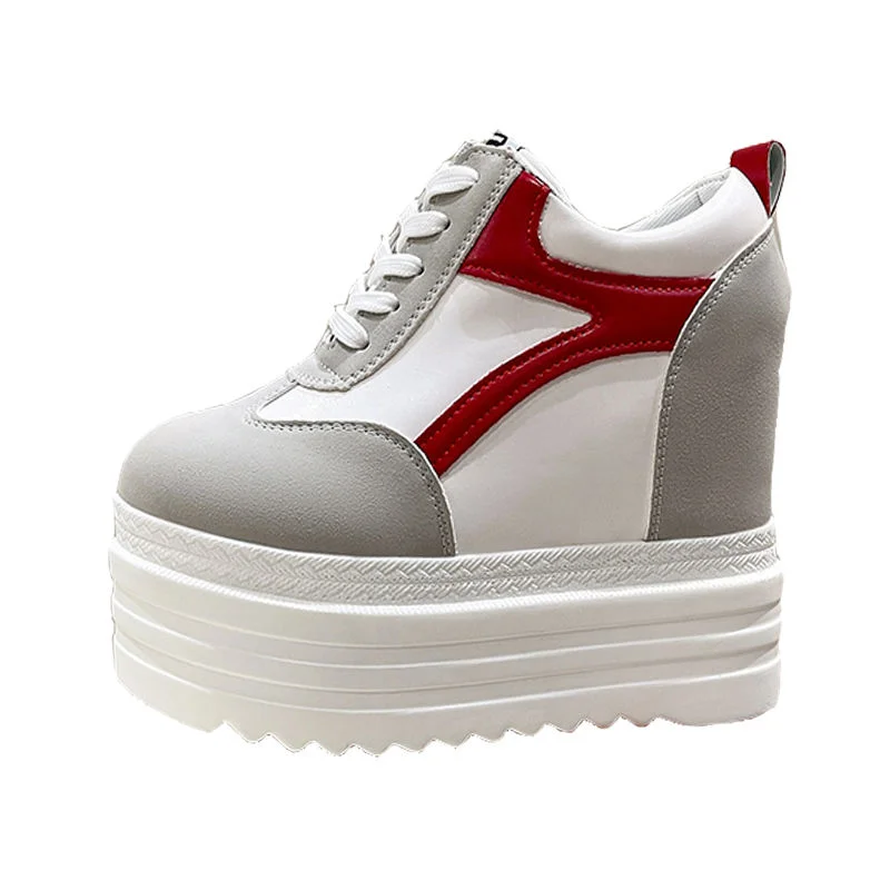 

Новинка 2023 года, парусиновая обувь на танкетке 12 см, женские кроссовки на высокой платформе, вулканизированная обувь, повседневная обувь, увеличивающая рост скрытого каблука