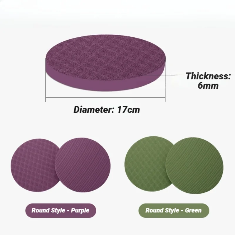 Yoga Knee Guard 2Pcs, Foam Pilates Support Round Pads Anti Slip Fitness For Knees, Elbows, Wrists 2 Pack Exercise Cushion