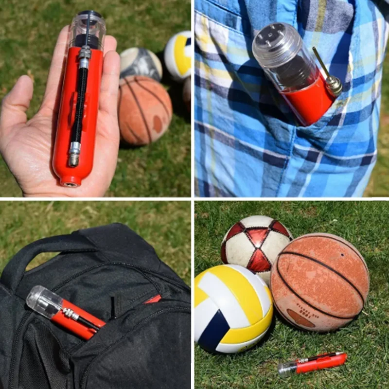 1 8-inch basketbalpomp multifunctionele basketbal voetbal volleybal draagbare pomp luchtpomp met luchtnaald