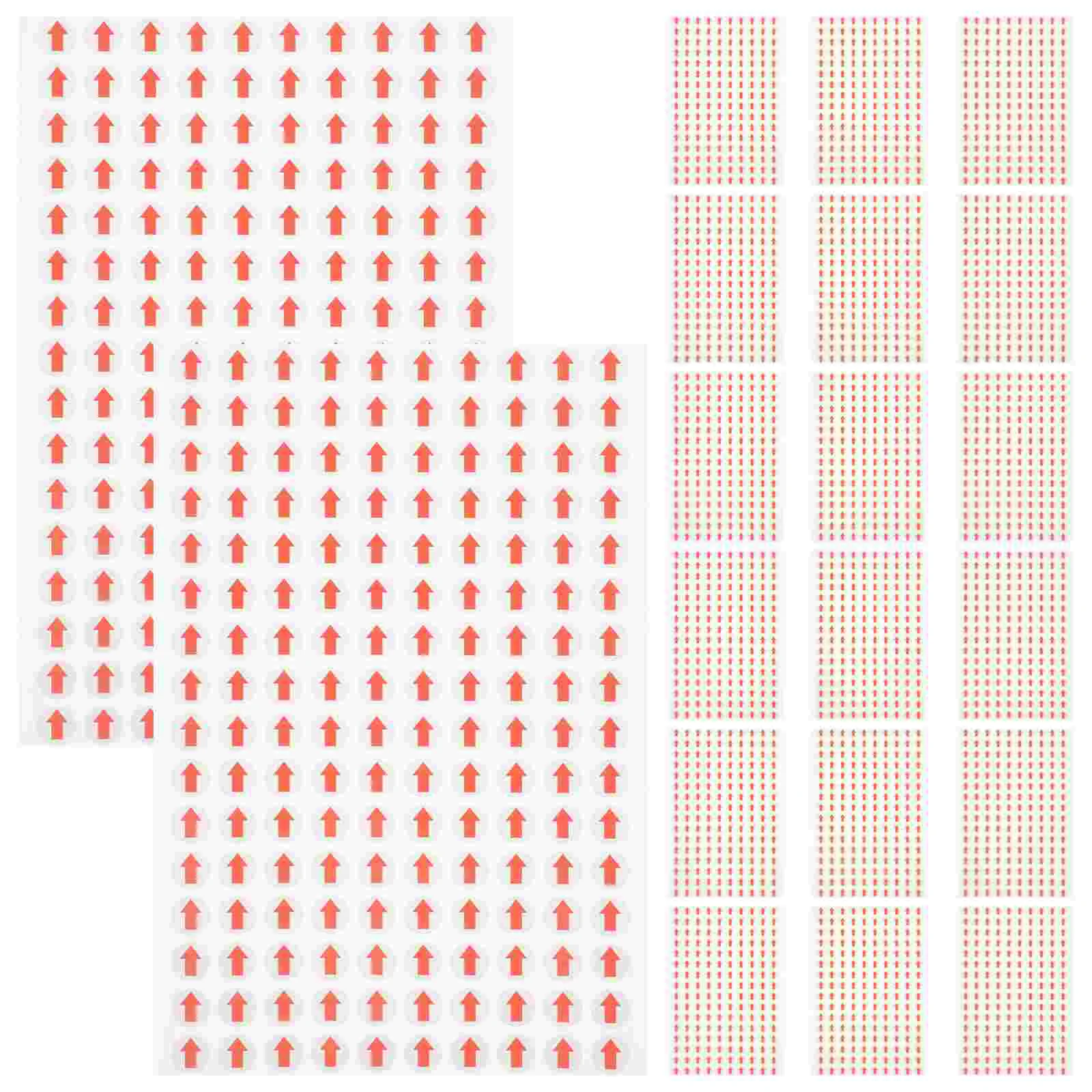 Autocollants de sol en papier rouge, panneaux d'indication de câbles, autocollants de flèche, emblèmes, 20 feuilles