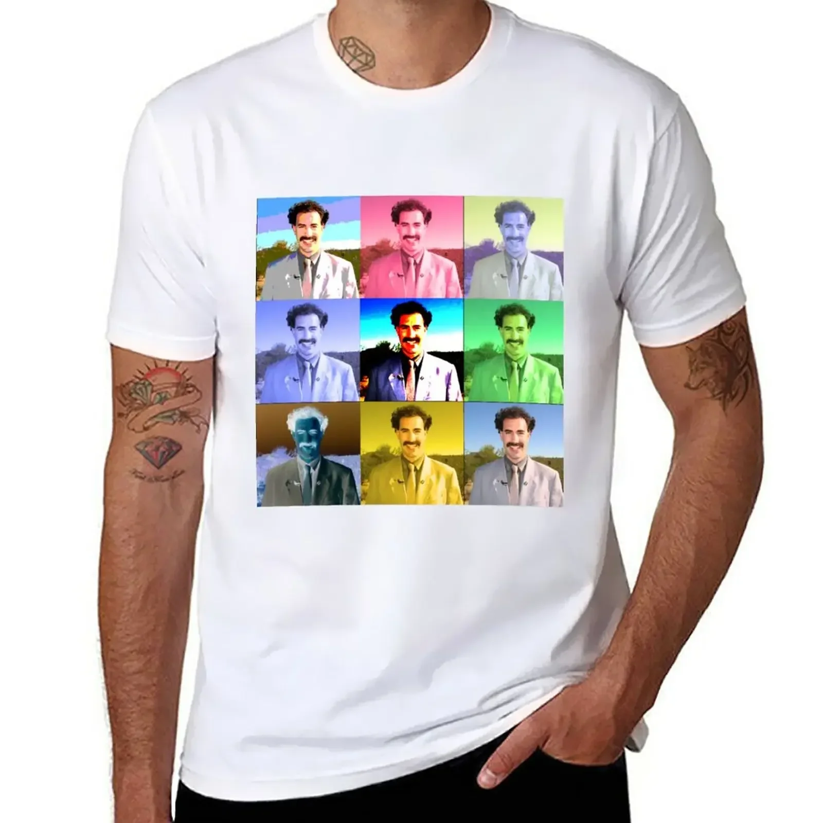 Borat Collage T-Shirt vintage t shirts graphic t shirt vintage graphic tee shirt men clothings