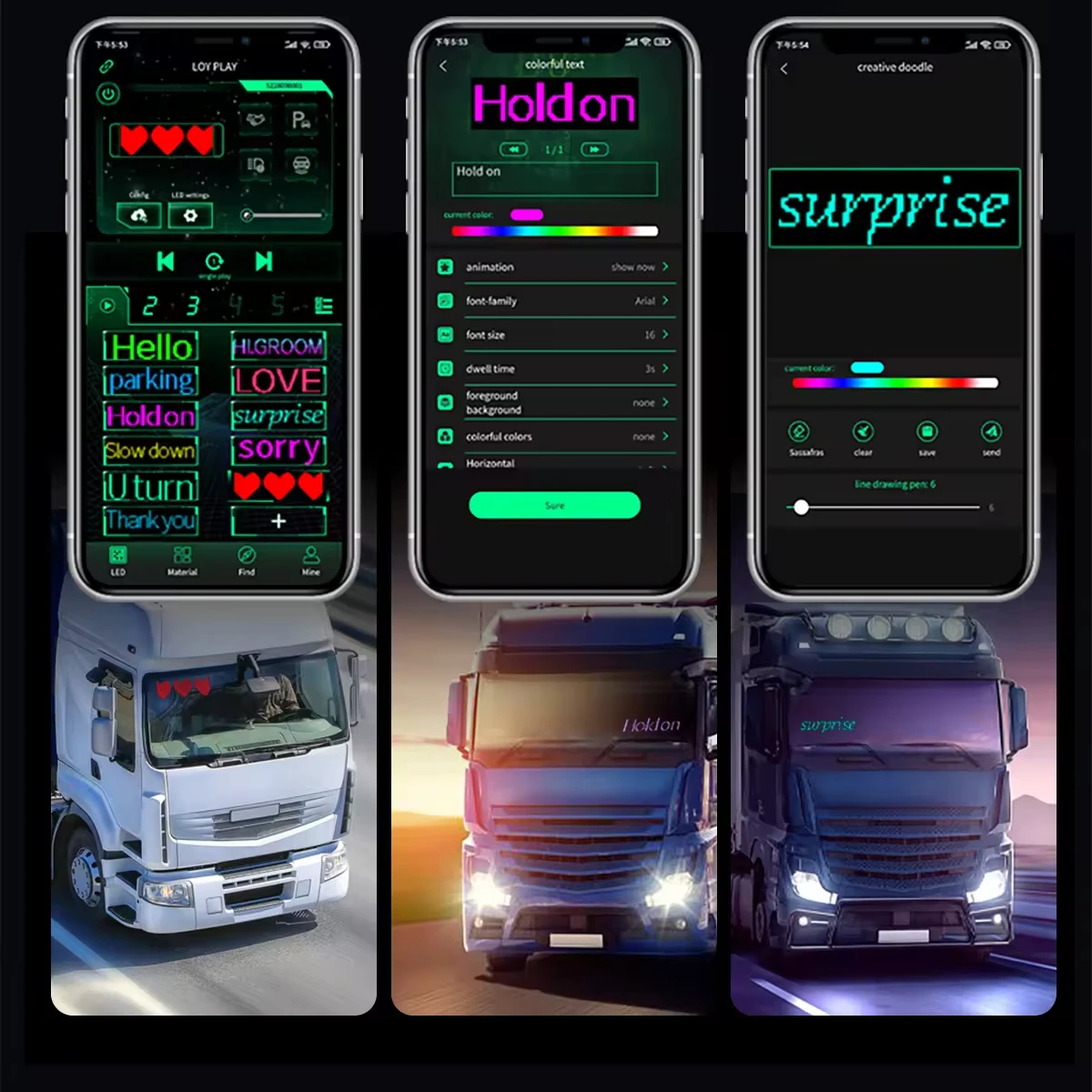 64*20Car Accessories Led Matrix Pixel Panel Diy RGB App+Remote Control Programmable Devil Eyes Indicator Light Truck Led Lights view 4