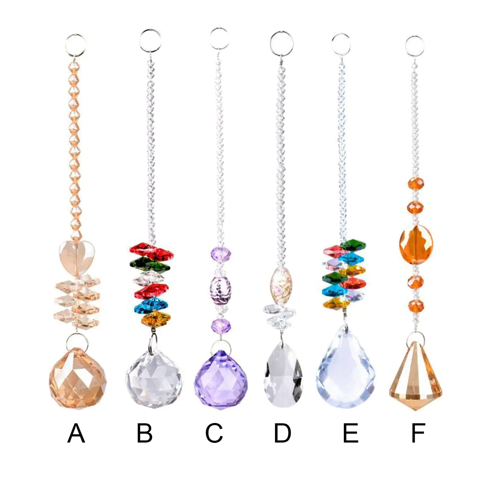 Teardrop Crystal Pendant Colorful Window Prisms Rainbow Maker Hanging Ornaments for Garden Decoration