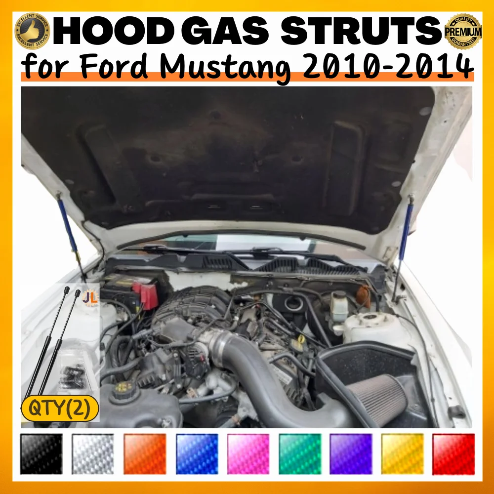 

Qty(2) Стойки капота для Ford Mustang 2010-2014 гг., модифицированные газовые пружины, амортизаторы, подъемные опоры, демпферы
