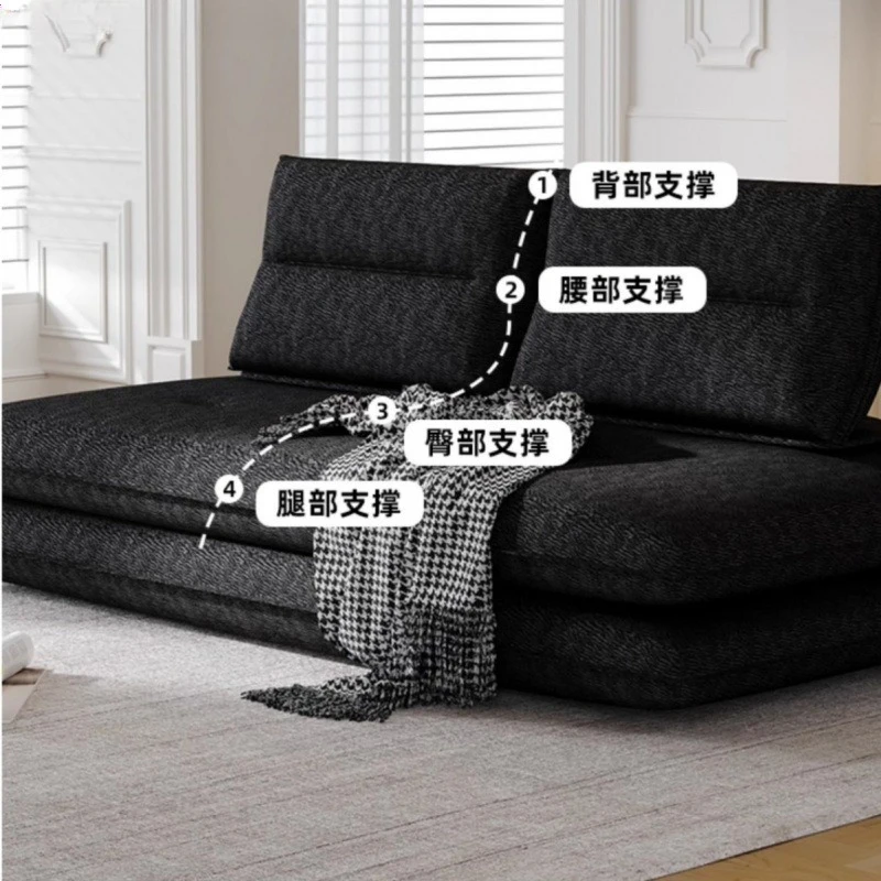 Fabric small apartment can sleep, lie down, disassemble and wash, living room dual-purpose sofa bed