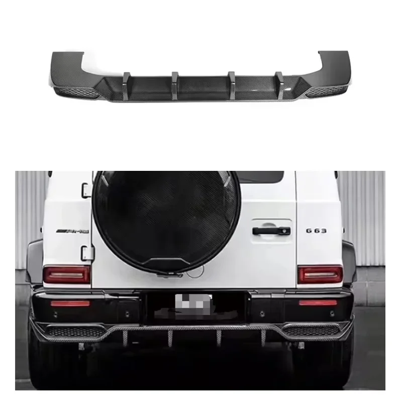 

New! For Mercedes Benz G-Class W463 464 BRABUS Dry Carbon Fiber Rear Lip Back Bumper Spoiler Body Kits Car Accessories OEM