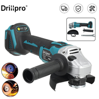 Drillpro 800W 125mm Cordless Brushless Angle Grinder For Makita 18V Battery Electric Grinding Polishing Machine