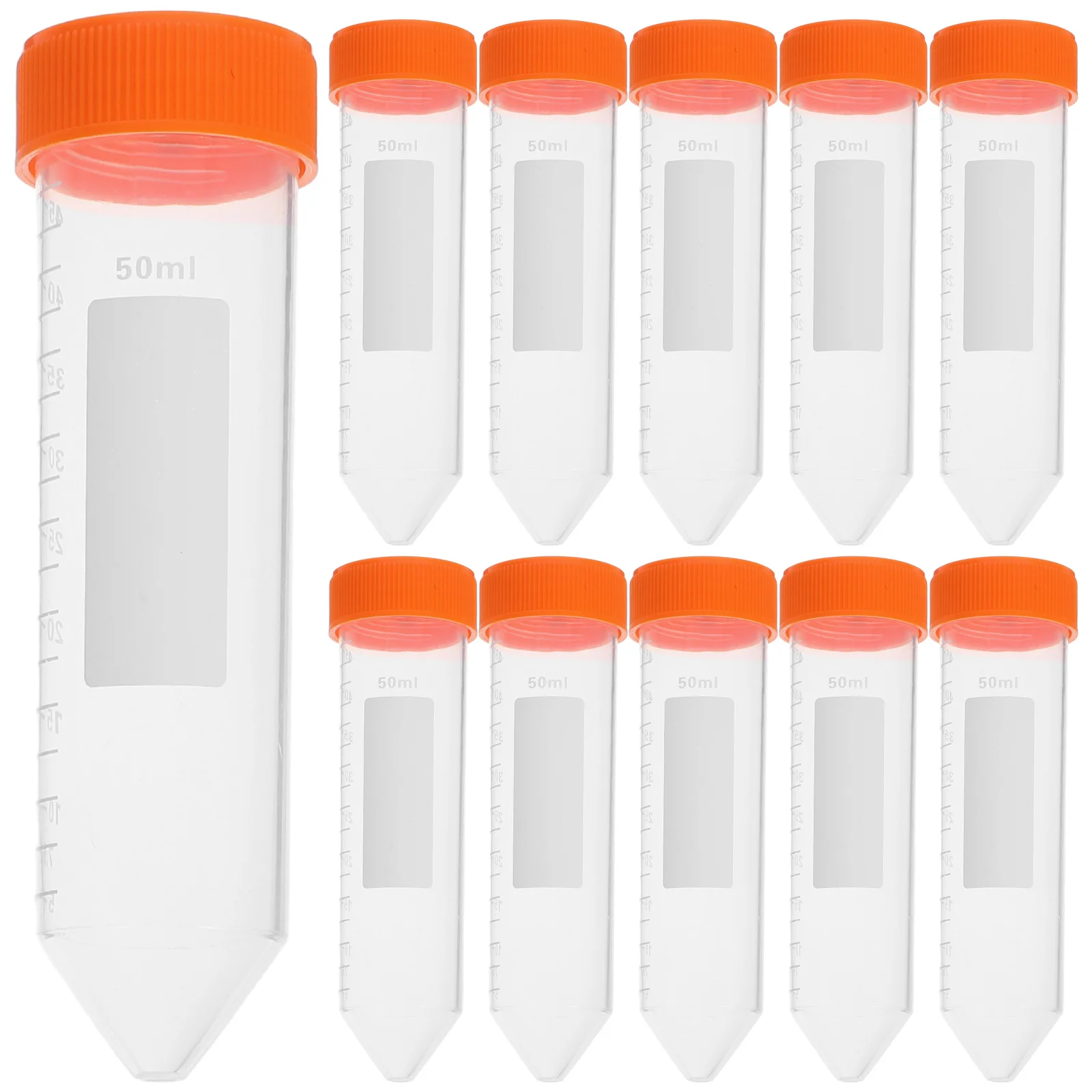 

50Pcs Tubes Plastic Sample Storage Test Tubes Scaled for Precise Measurement Science Experiments