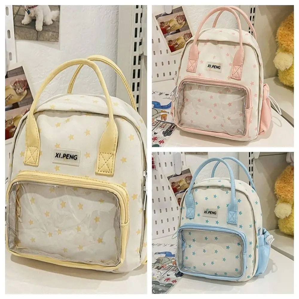 Mode Nylon Transparent Itabag Stern Druck Einfarbig Transparente Tasche Rucksäcke Dual Zweck Japanische Y2k Rucksäcke Geschenk
