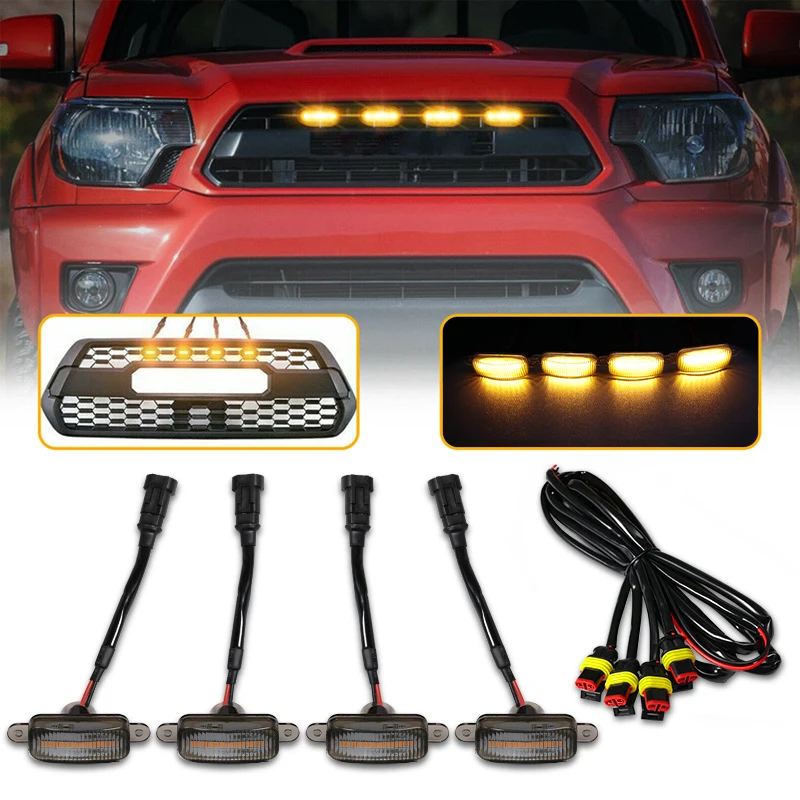 3/4/5/6 in 1 Universal 12V LED Car Front Grille Running Lights for Pickup Off-road SUV