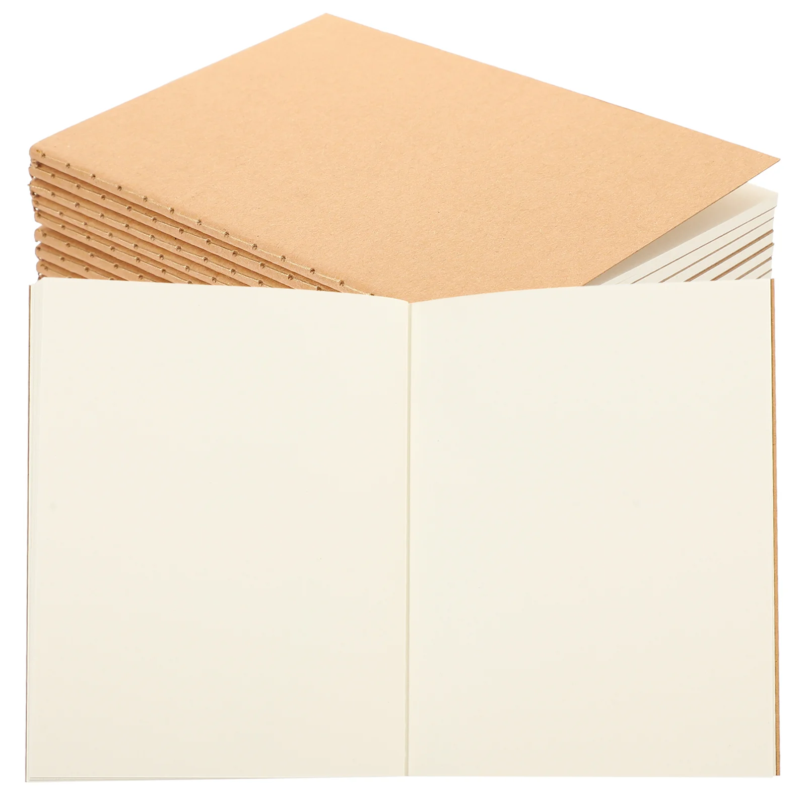 12PCS A6 Kraft Notebooks Kraft Paper Notebooks Blank Cover Kraft Journals for Students Home Office Supplies £¨ 140X100MM £©