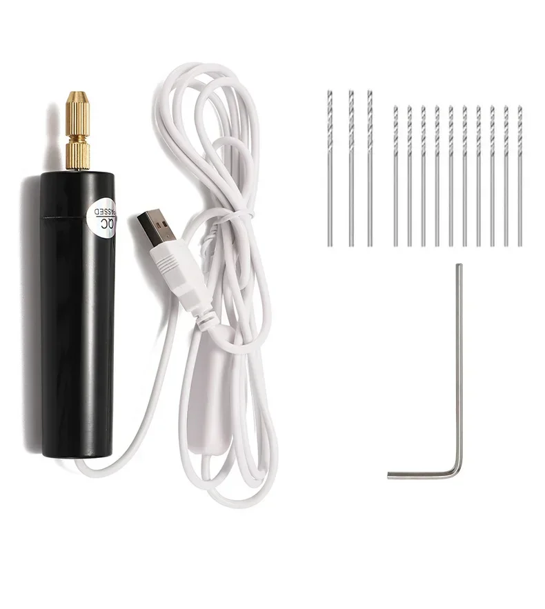 

Comfortable Electric Hand Drill Electric Drill Set Large 2.5-3.2mm Metal Plastic Small 0.7-1.2mm 15 Pcs Brand New