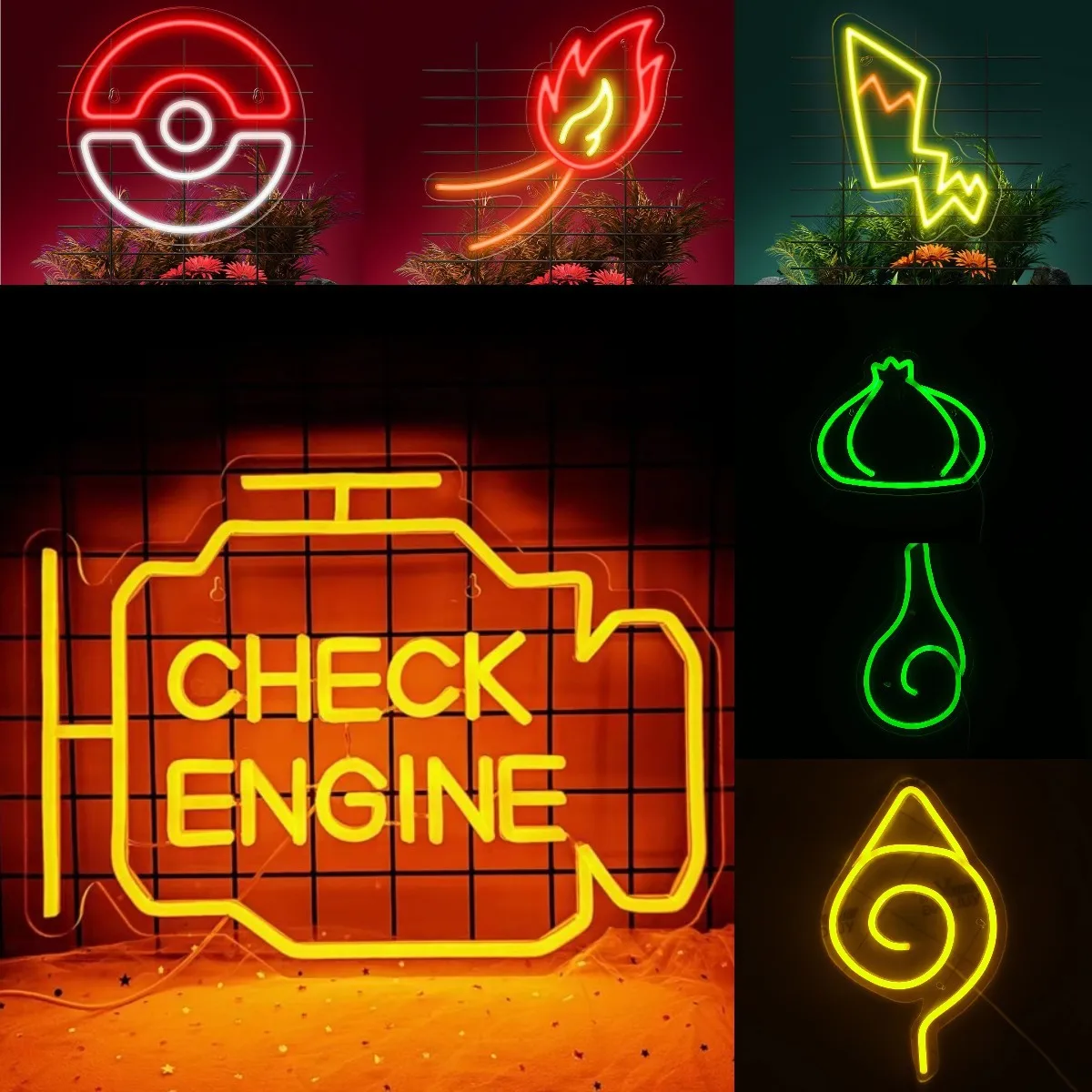 neon sign auto LED Neon Lights car check engine for atmosphere room repair shop home bar artwall decor gift lamp room decoration