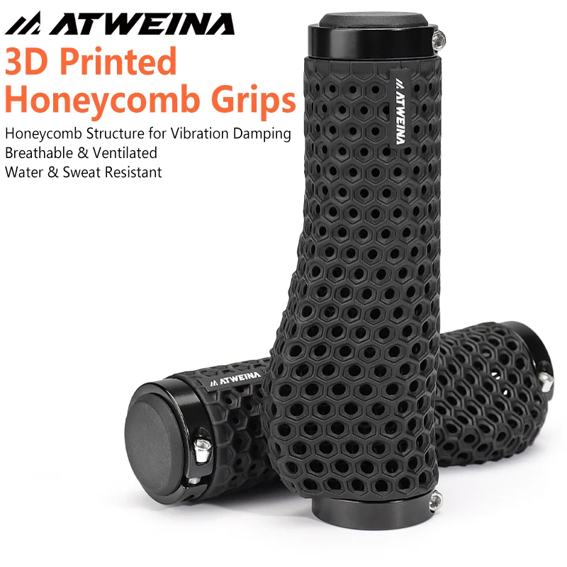 AliExpress NONE ATWEINA 3D Pprinted Hollow Handlebar Grips Mountain Bike Honeycomb Handlebar Grips Shock-absorbing Waterproof Sweat-proof