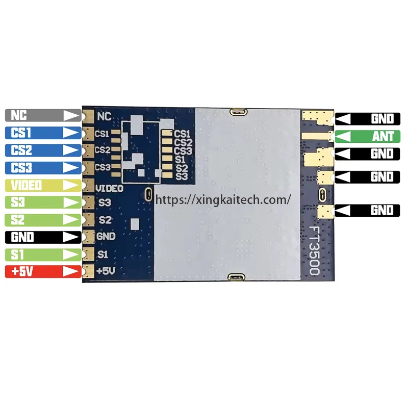 VRX 3.3GHz RX 64CH FPV Analog Wireless Video Receiver Module (3060MHz to 3500MHz) FT3500 Receiver Drone Quadcopter FPV Component
