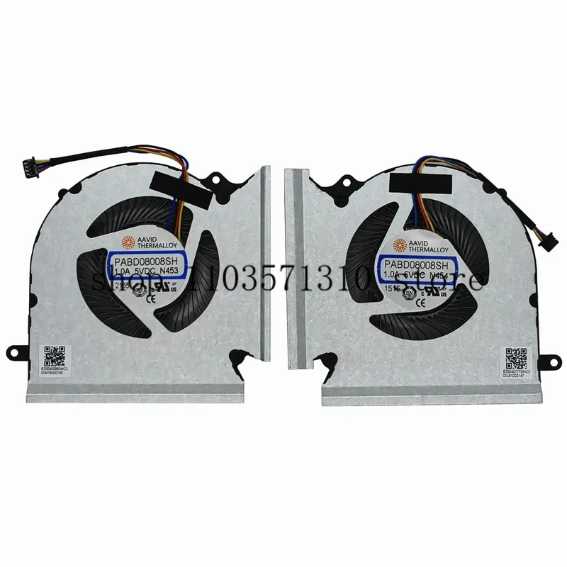 Replacement New CPU GPU Cooling Fan for MSI GE66 GP66 GL66 PABD08008SH N453 N440 PABD08008SH N454 N441 DC5V 1.0A