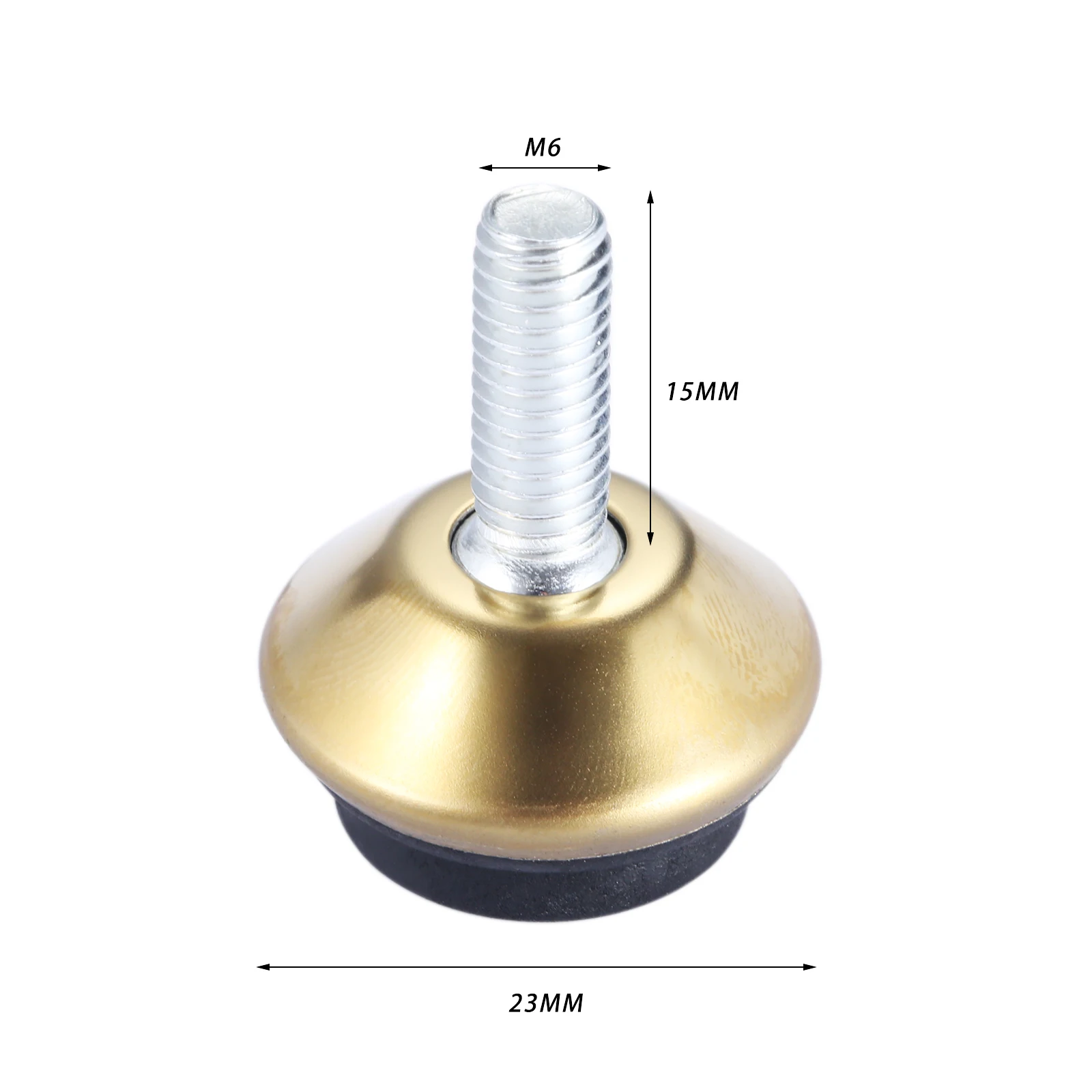 4pcs Adjustable Furniture Levelers Feet Metal Leg M6*15mm Thread Screw Black/Silver/Gold for Cabinet Table Chair Machine Base image 3