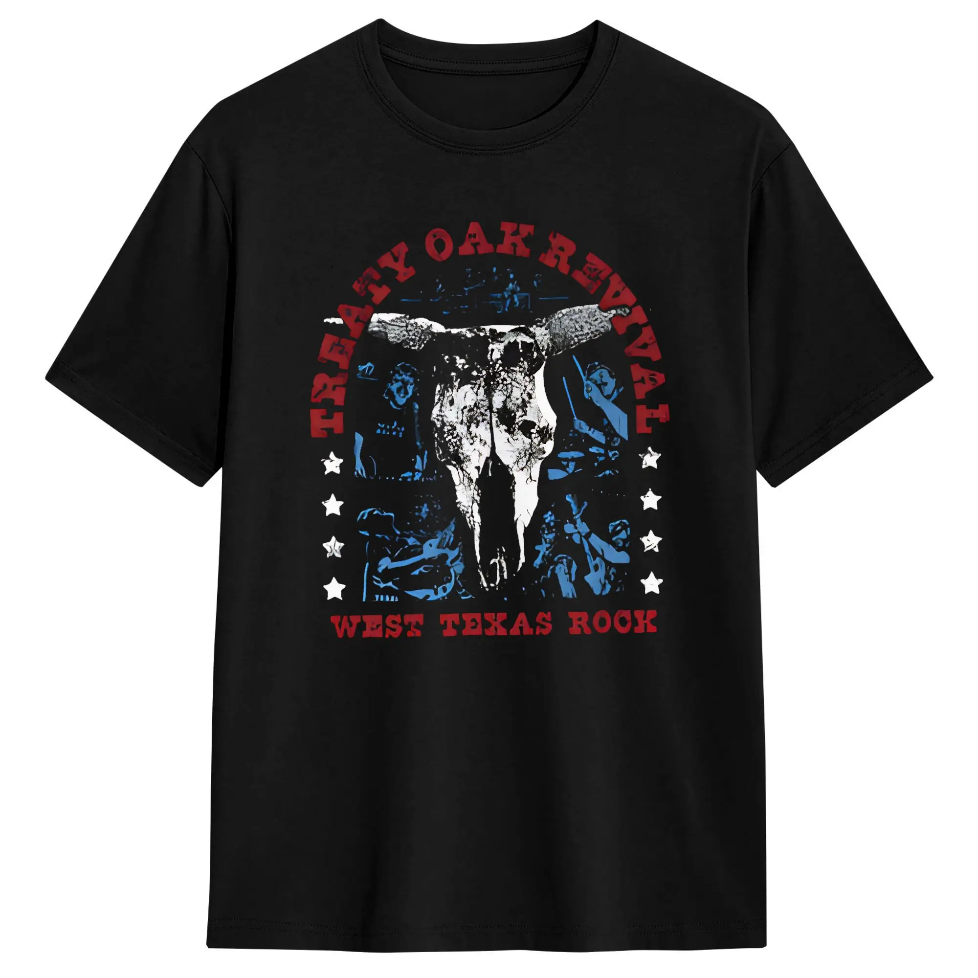 Country Music Band Treaty Oak Revival T-Shirt for Men  Fashion Pure Cotton Tees Round Neck Short Sleeve T Shirts Classic Clothes