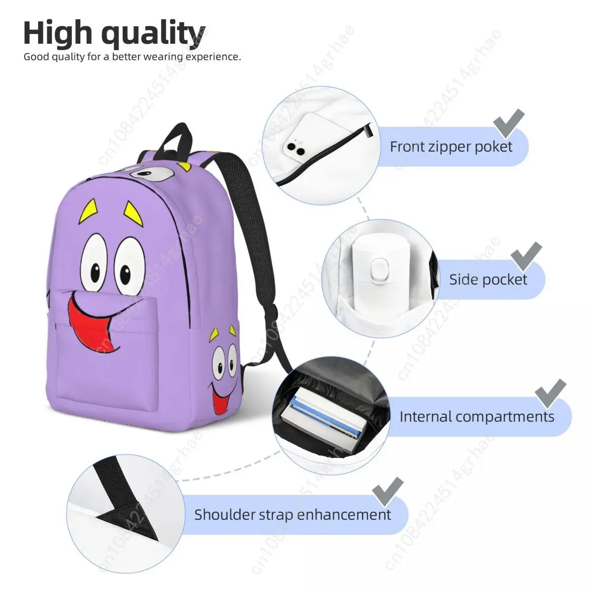 Doras The Explorer Backpack Fashion Backpack Ringan untuk Mahasiswa, Hiking, Travel, Daypack untuk Pria Wanita, Tas Laptop Komputer Kanvas