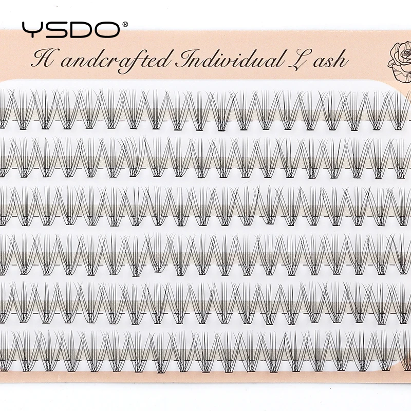 YSDO 6 Rows Natural Eyelash Extension Soft Volume Faux Cils 10D Cluster Individual Lashes Makeup Fake Eyelashes Tools Cilia