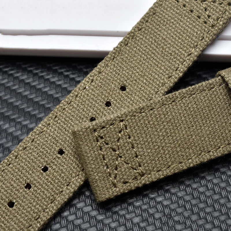 20 22mm Nylon Canvas Watch Strap For Citizen Seiko/5 Watch Band Outdoor Sport Breathable Waterproof Bracelet Men Universal Strap