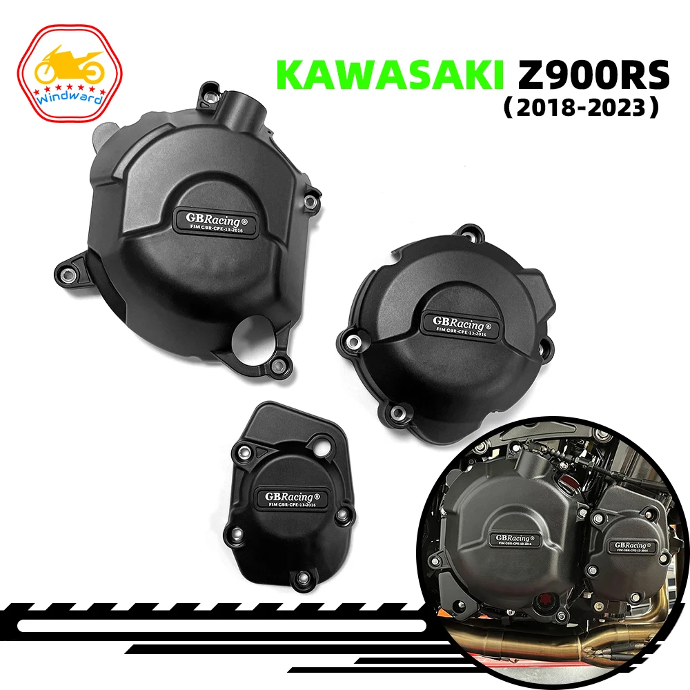 

Аксессуары для мотоциклов, комплект защиты крышки двигателя GB Racing для Kawasaki Z900RS 18-23 Z900RS SE 2018 2019 2020 2021 2022 2023